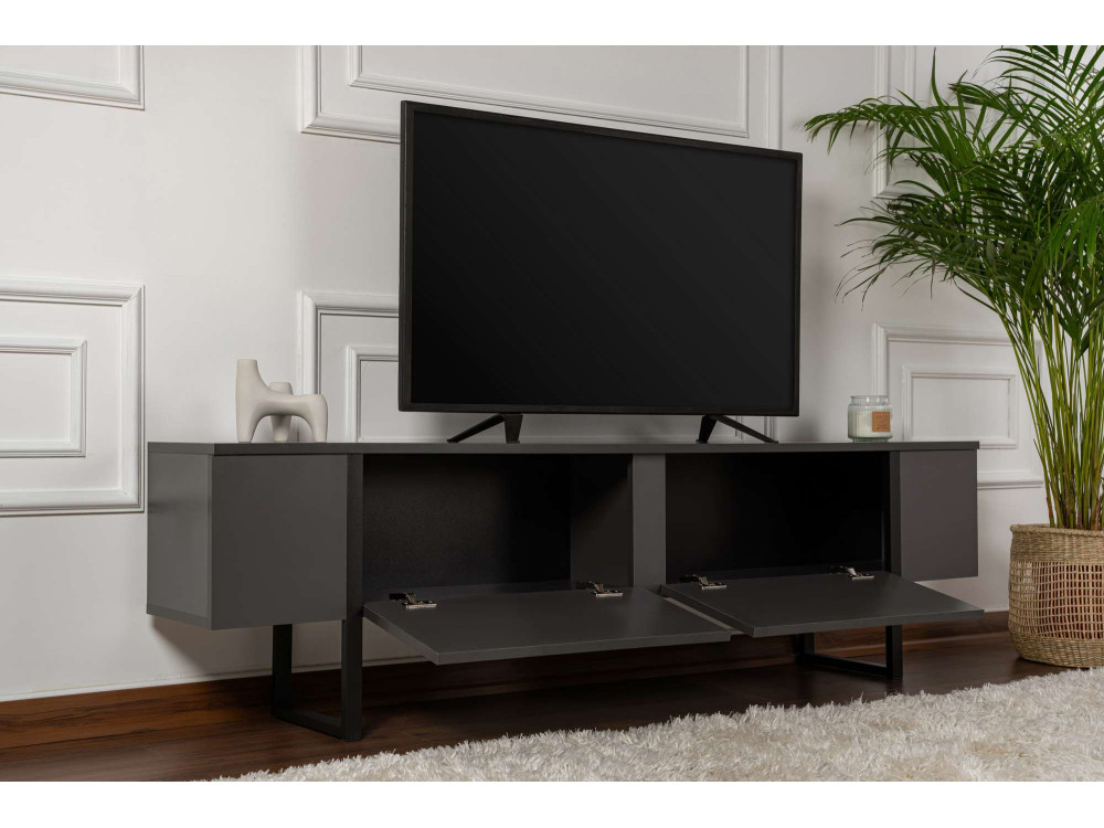 Houten TV-meubel "Serenity" 180 x 30 x 50 cm - Antraciet