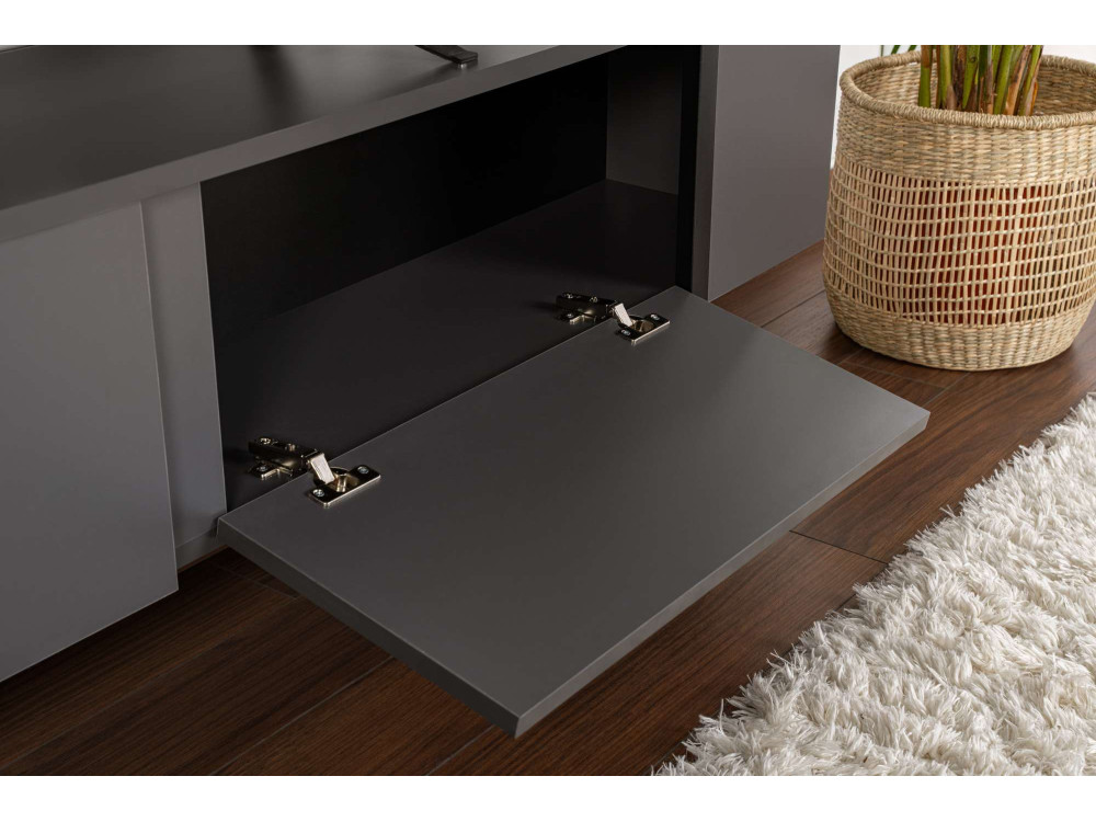 Houten TV-meubel "Serenity" 180 x 30 x 50 cm - Antraciet