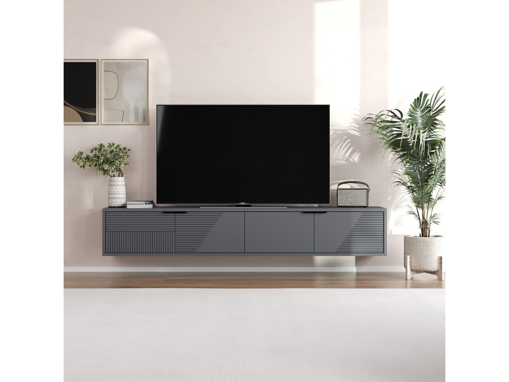 Houten TV-meubel "Parla" 180 x 30 x 30 cm - Antraciet