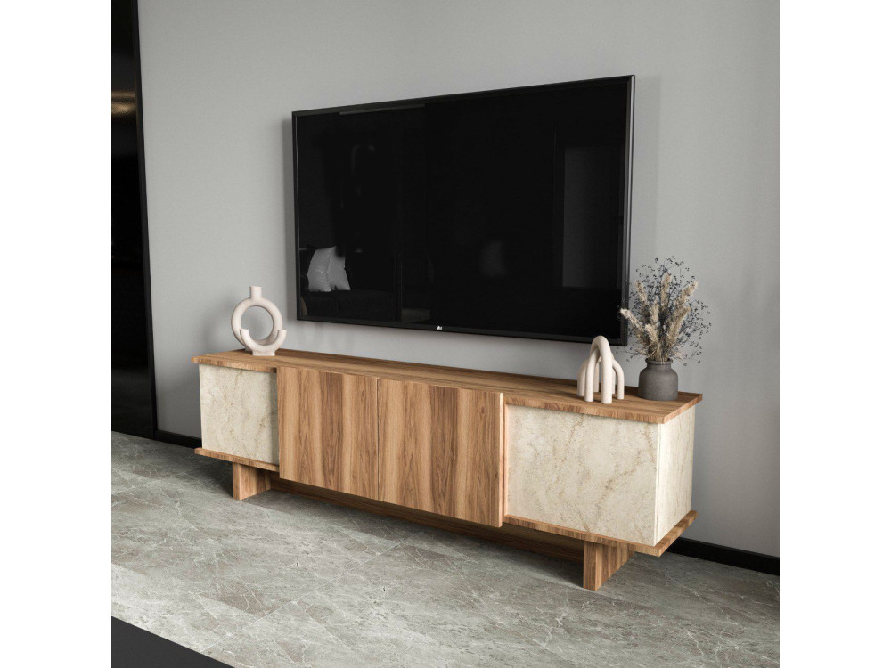 Houten TV-meubel Diana 180 x 33 x 50 cm - Travertin