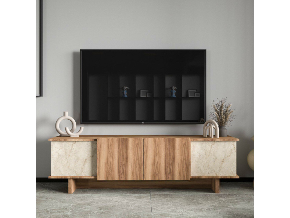 Houten TV-meubel Diana 180 x 33 x 50 cm - Travertin