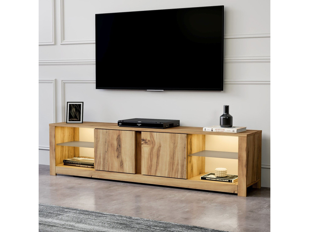 Houten TV-meubel "Aydos" 180 x 35 x 45 cm - Eik