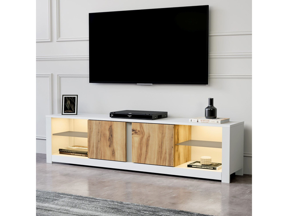 Houten TV-meubel "Aydos" 180 x 35 x 45 cm - Wit