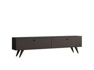 Houten TV-meubel "Parlak" - 160 x 25 x 40 cm - Antracietgrijs