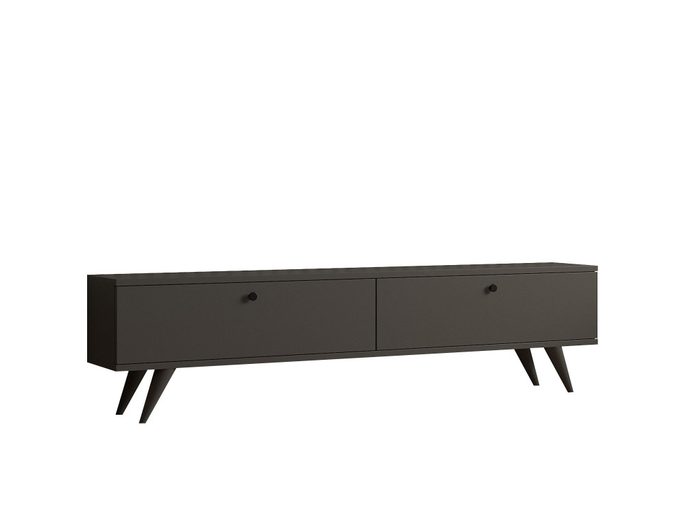 Houten TV-meubel "Parlak" - 160 x 25 x 40 cm - Antracietgrijs