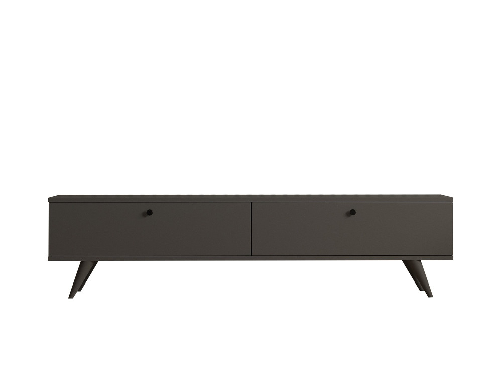 Houten TV-meubel "Parlak" - 160 x 25 x 40 cm - Antracietgrijs