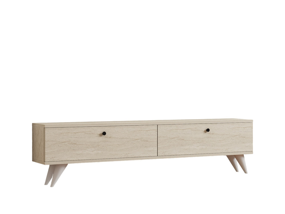 Houten TV-meubel "Parlak" - 160 x 25 x 40 cm - Beige