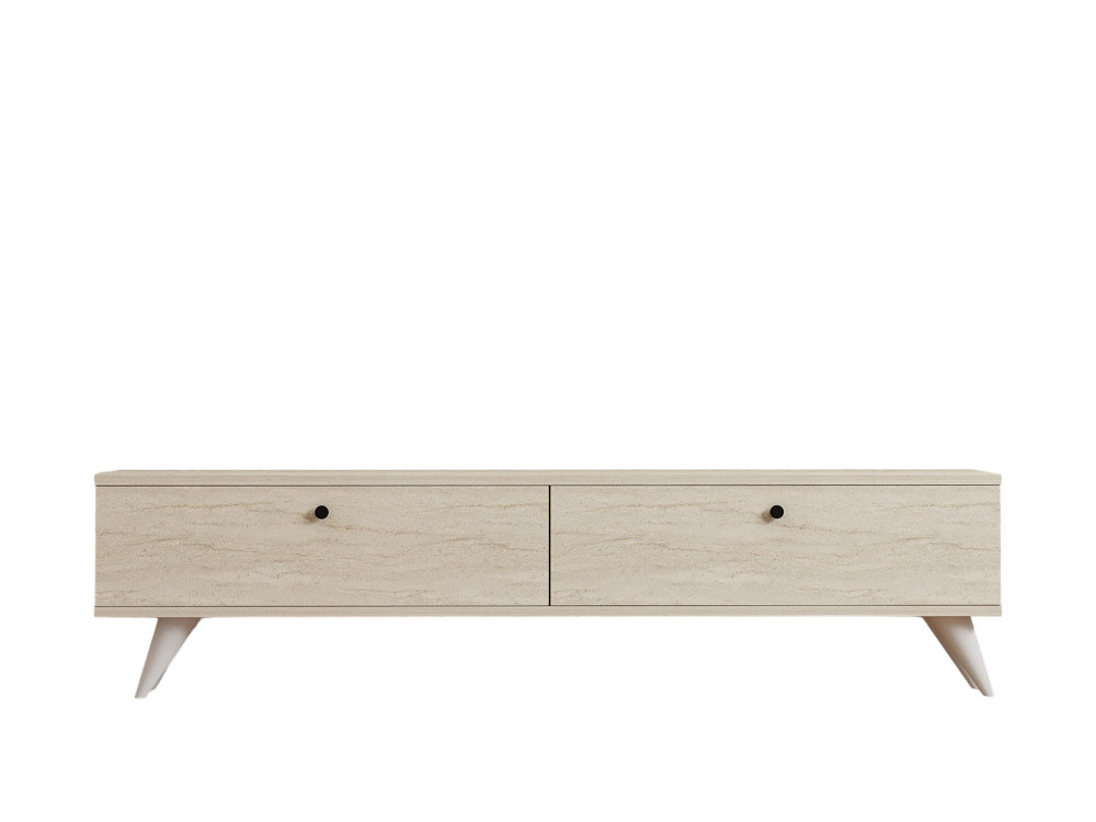 Houten TV-meubel "Parlak" - 160 x 25 x 40 cm - Beige