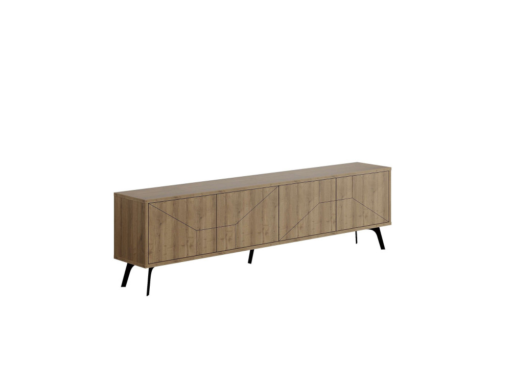 Houten TV-meubel "Dune" - 180 x 29 x 50 cm - Bruin