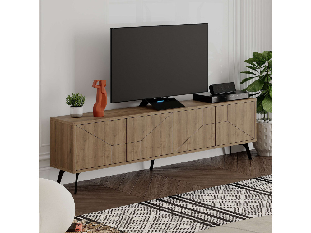 Houten TV-meubel "Dune" - 180 x 29 x 50 cm - Bruin