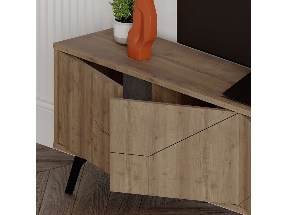 Houten TV-meubel "Dune" - 180 x 29 x 50 cm - Bruin