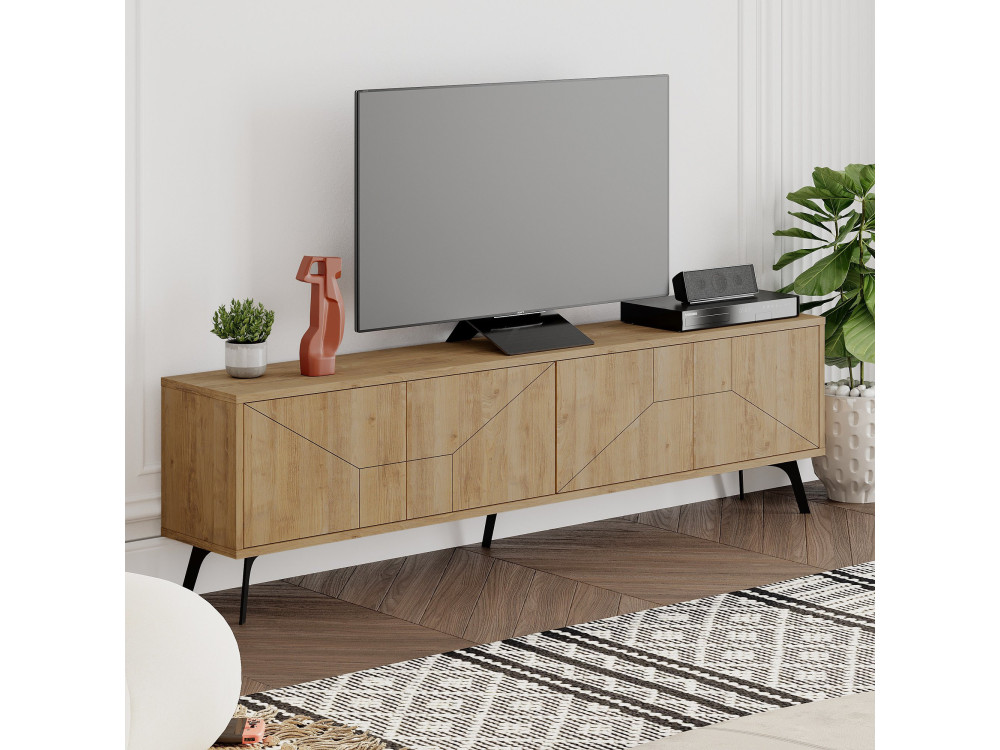 Houten TV-meubel "Dune" - 180 x 29 x 50 cm - Beige