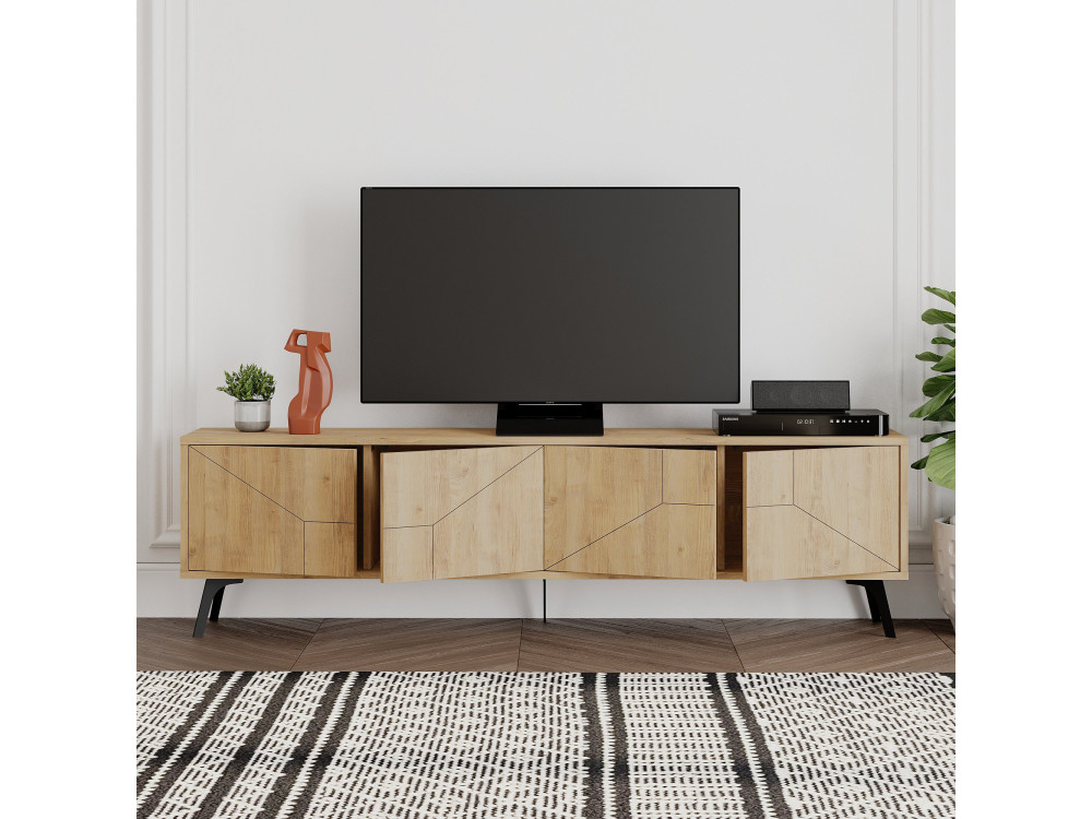 Houten TV-meubel "Dune" - 180 x 29 x 50 cm - Beige