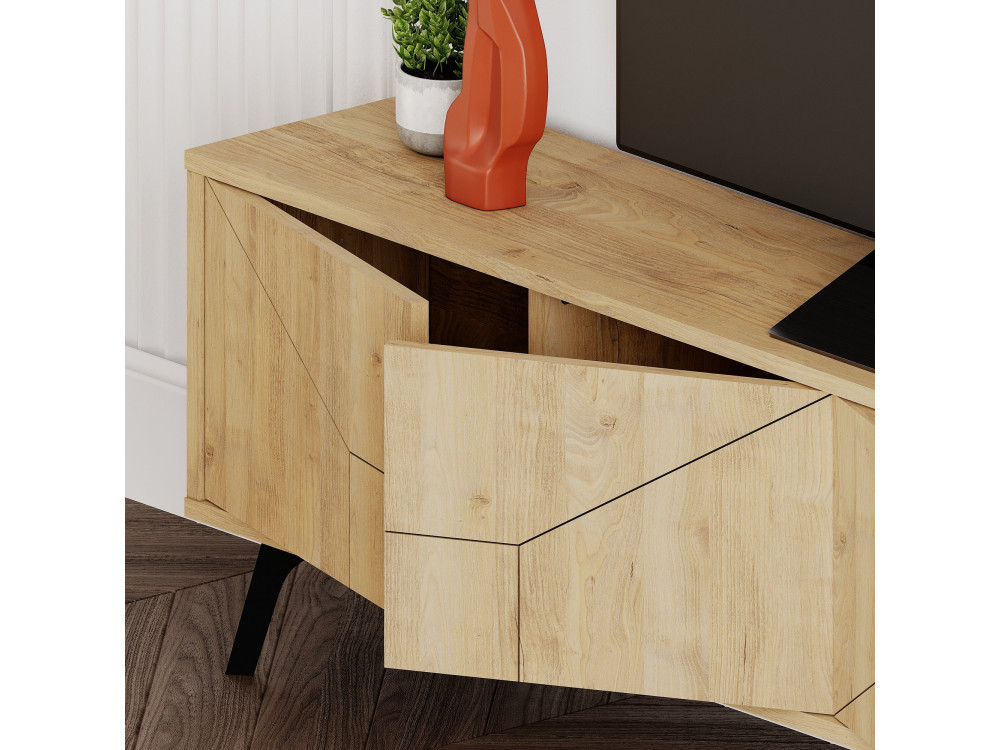 Houten TV-meubel "Dune" - 180 x 29 x 50 cm - Beige