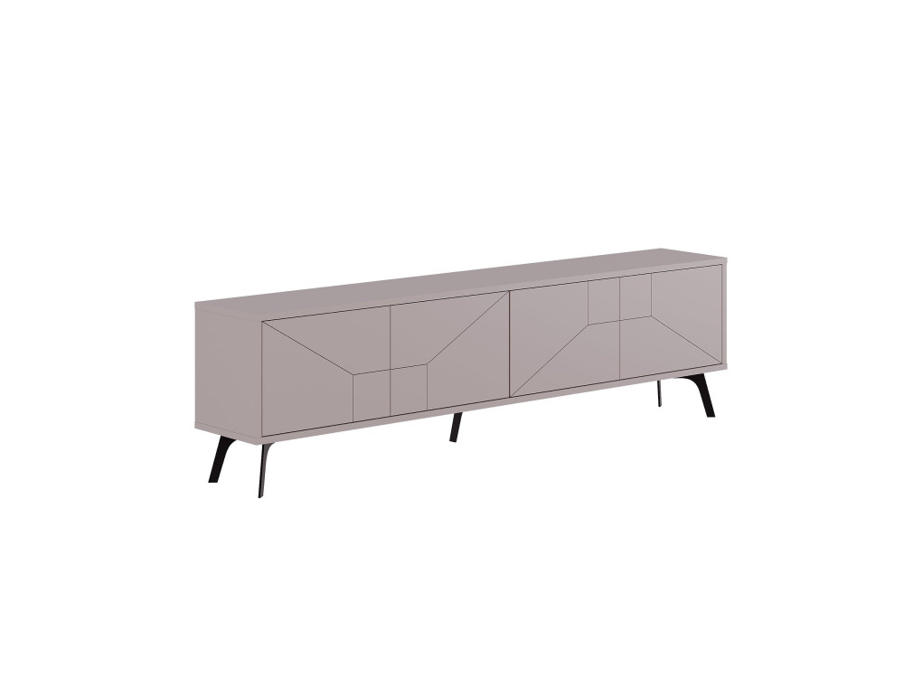 Houten TV-meubel "Dune" - 180 x 29 x 50 cm - Licht mokkabruin