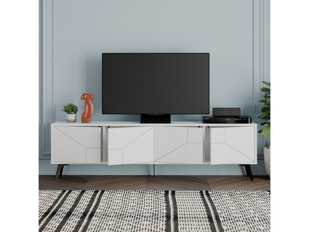 Houten TV-meubel "Dune" - 180 x 29 x 50 cm - Wit