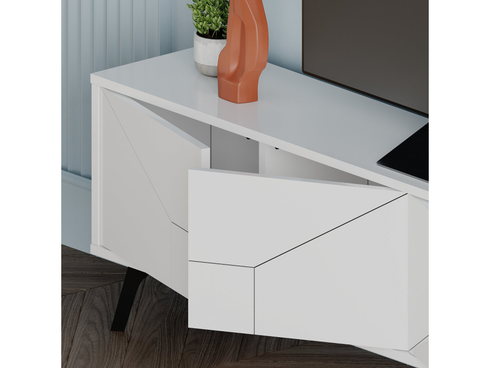 Houten TV-meubel "Dune" - 180 x 29 x 50 cm - Wit