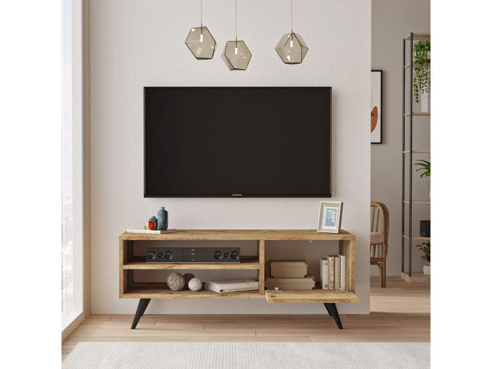 Houten TV-meubel "Imo" - 110 x 40 x 44 cm - Bruin