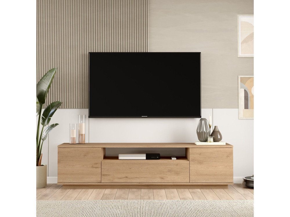 Houten TV-meubel "Rowen" - 180 x 44 x 44 cm - Bruin