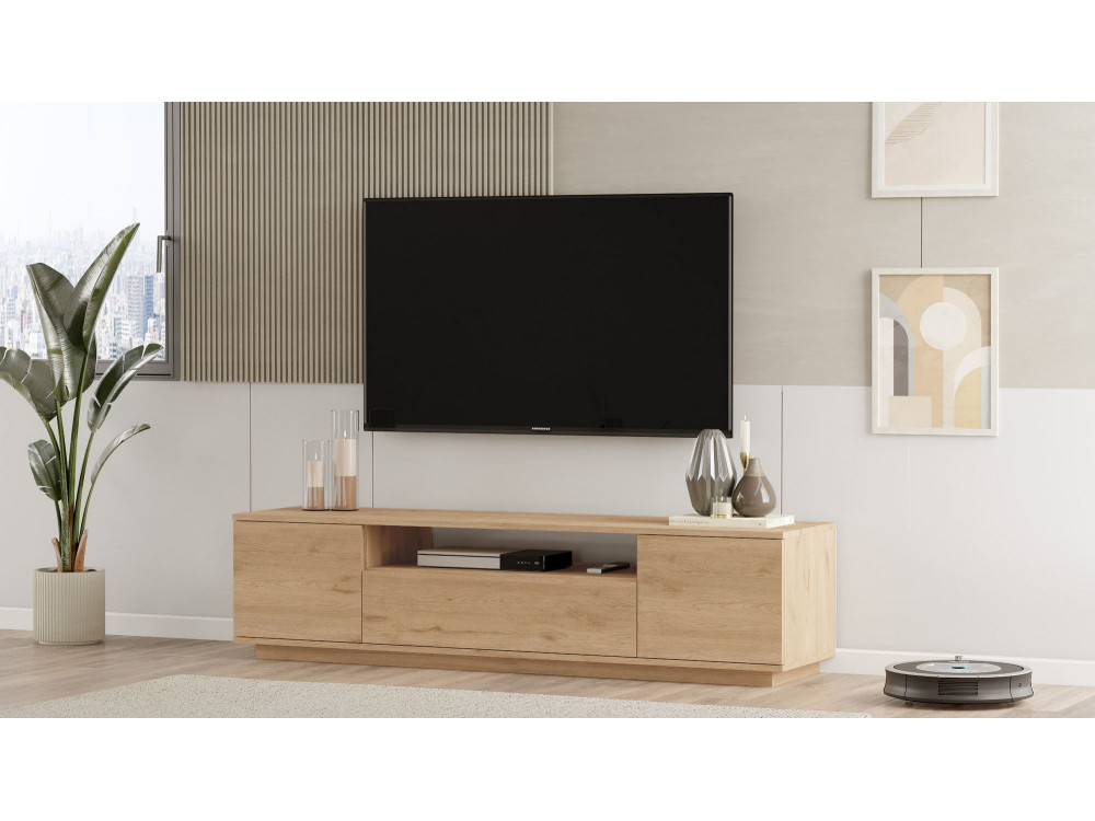 Houten TV-meubel "Rowen" - 180 x 44 x 44 cm - Bruin