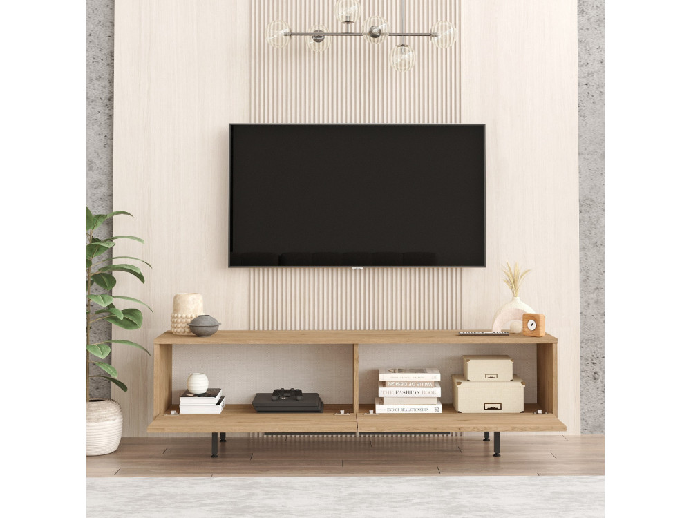 Calvin" houten TV-meubel - 160 x 35 x 45 cm - Bruin