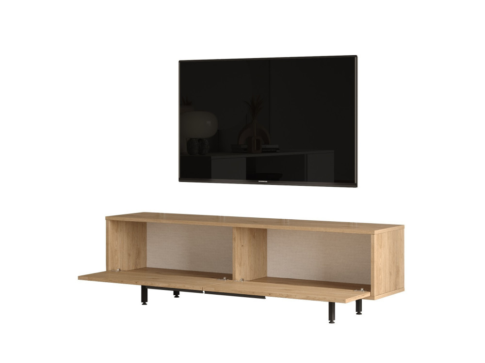 Calvin" houten TV-meubel - 160 x 35 x 45 cm - Bruin