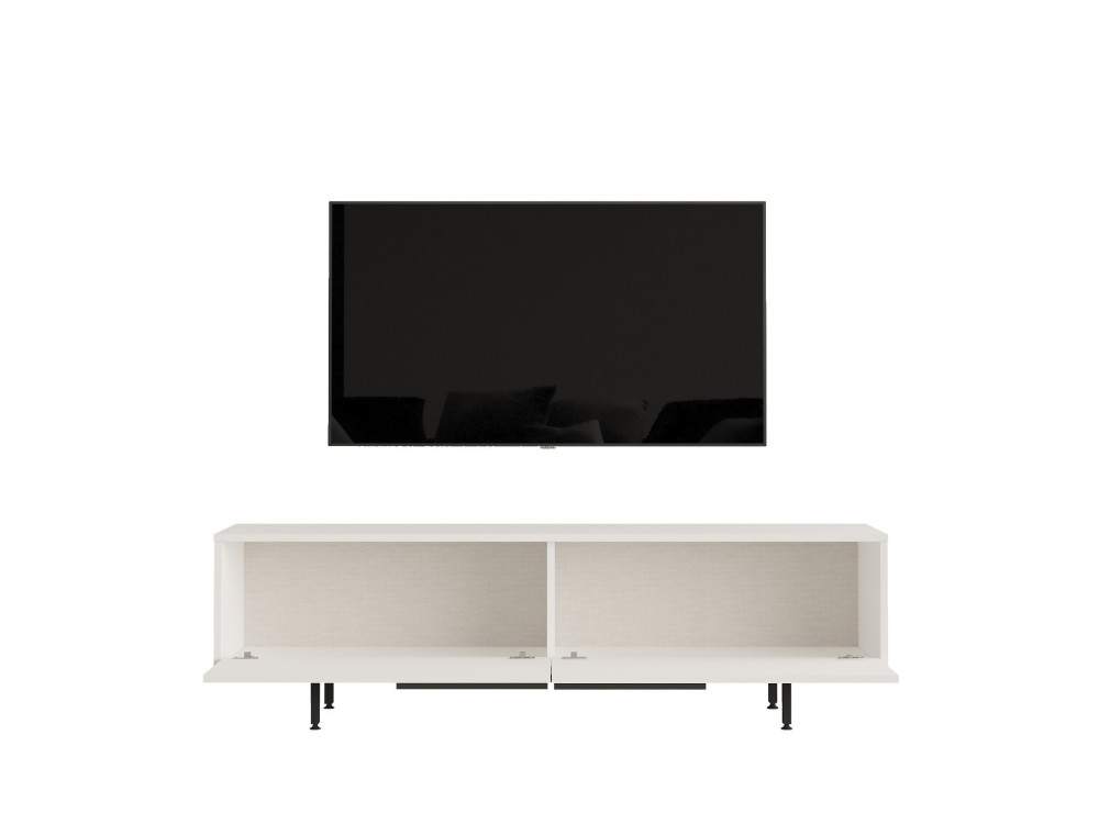 Calvin" houten TV-meubel - 160 x 35 x 45 cm - Wit