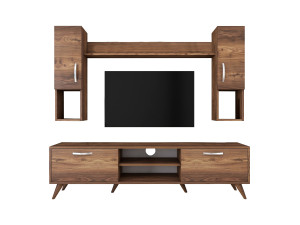Houten TV-meubel "Mezalun" - 180 x 35 x 48 cm - Bruin