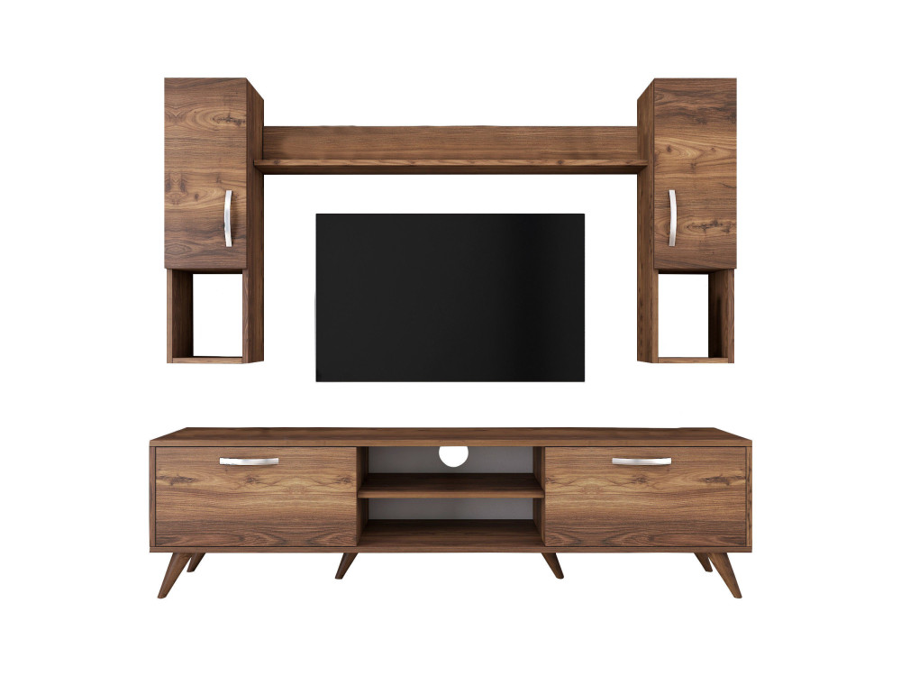 Houten TV-meubel "Mezalun" - 180 x 35 x 48 cm - Bruin