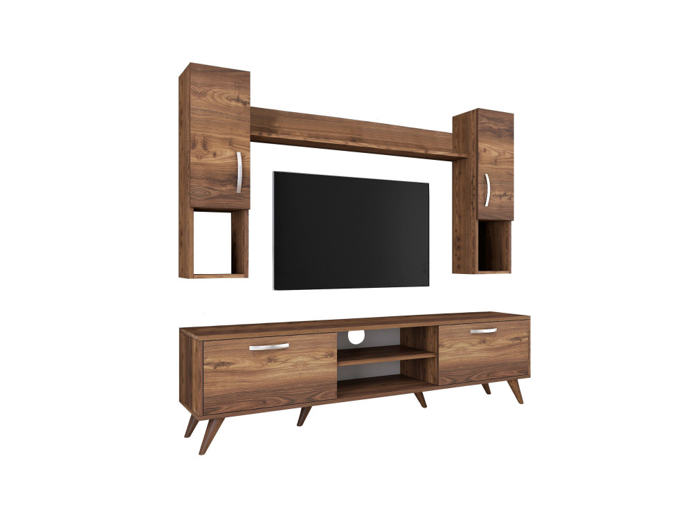 Houten TV-meubel "Mezalun" - 180 x 35 x 48 cm - Bruin
