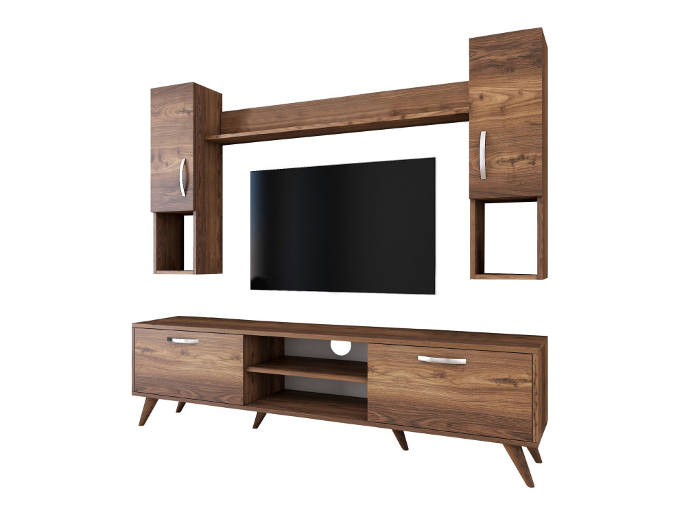 Houten TV-meubel "Mezalun" - 180 x 35 x 48 cm - Bruin