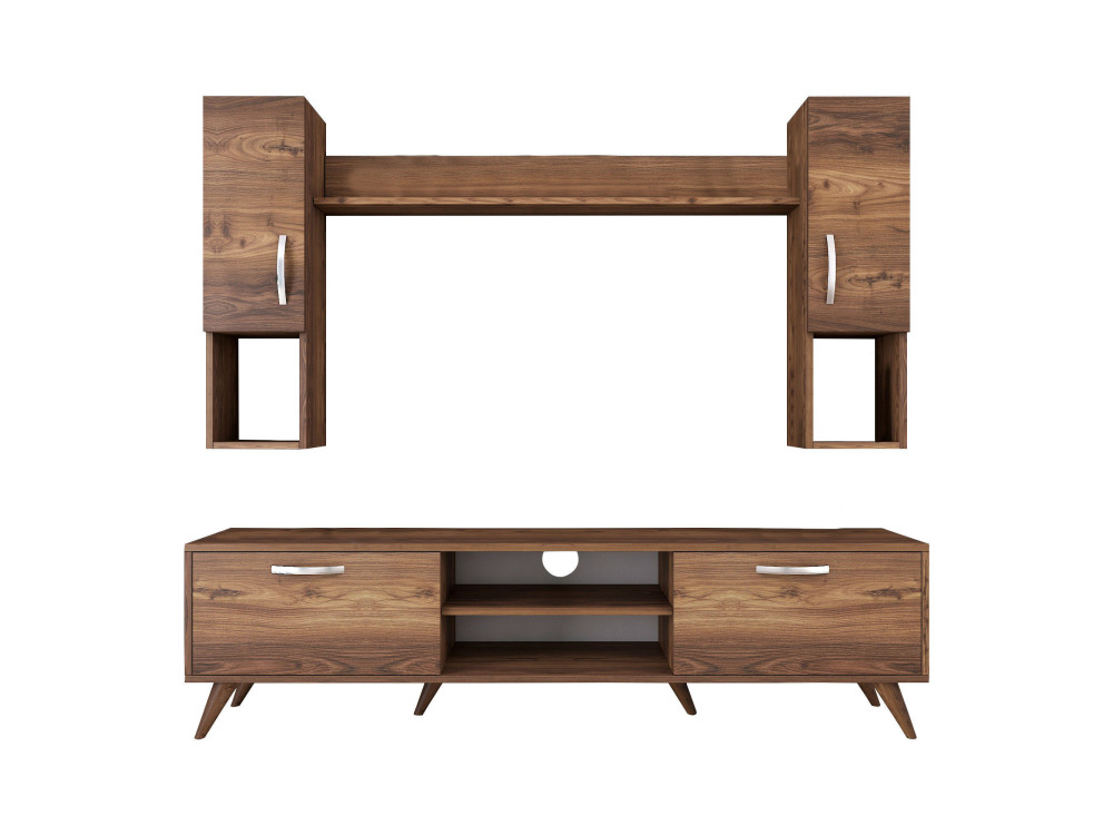 Houten TV-meubel "Mezalun" - 180 x 35 x 48 cm - Bruin