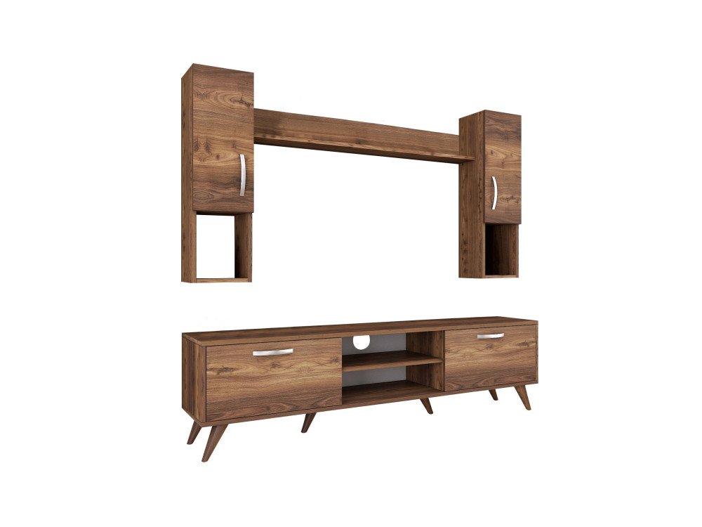 Houten TV-meubel "Mezalun" - 180 x 35 x 48 cm - Bruin