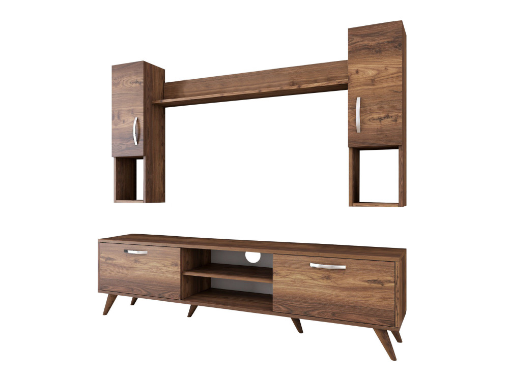 Houten TV-meubel "Mezalun" - 180 x 35 x 48 cm - Bruin