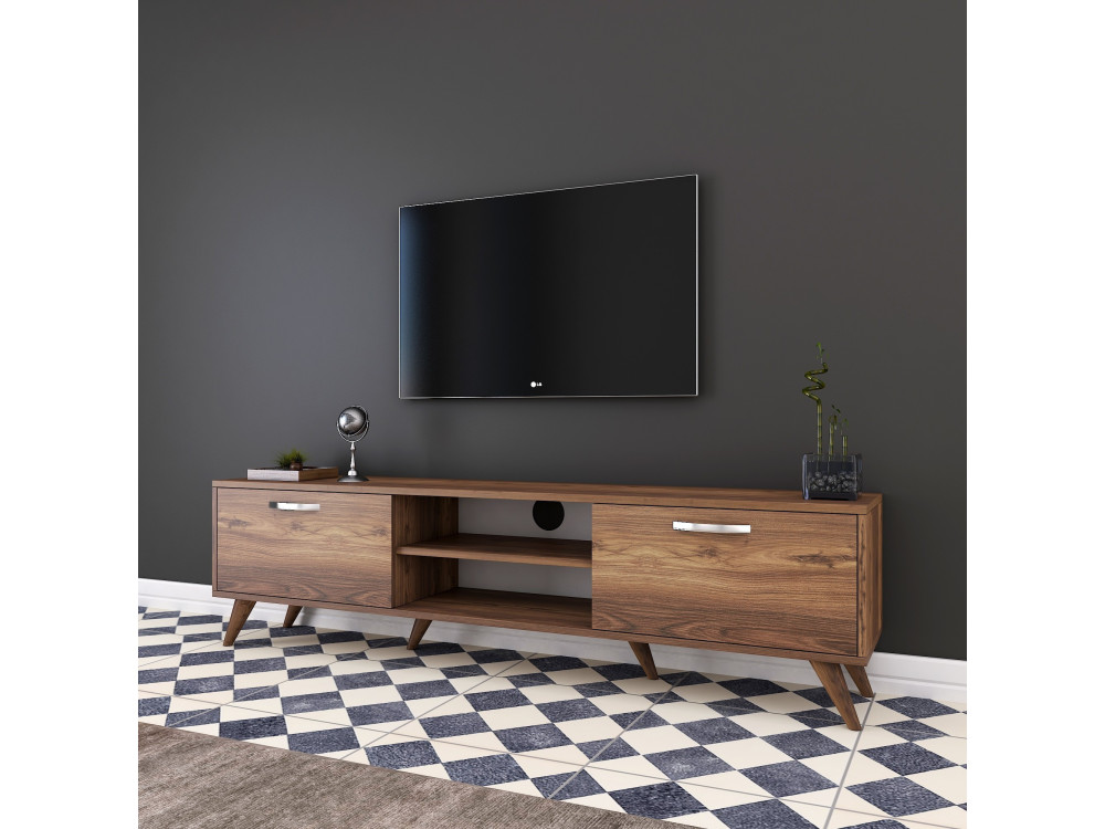 Houten TV-meubel "Atik" - 180 x 35 x 48 cm - Bruin