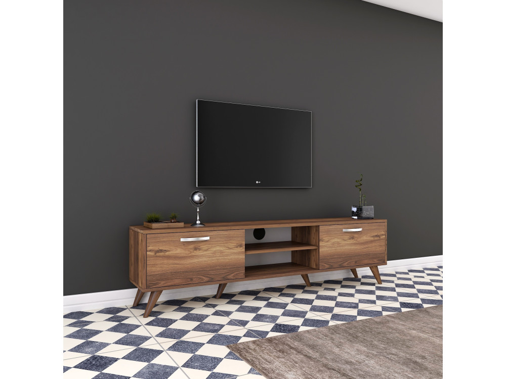 Houten TV-meubel "Atik" - 180 x 35 x 48 cm - Bruin