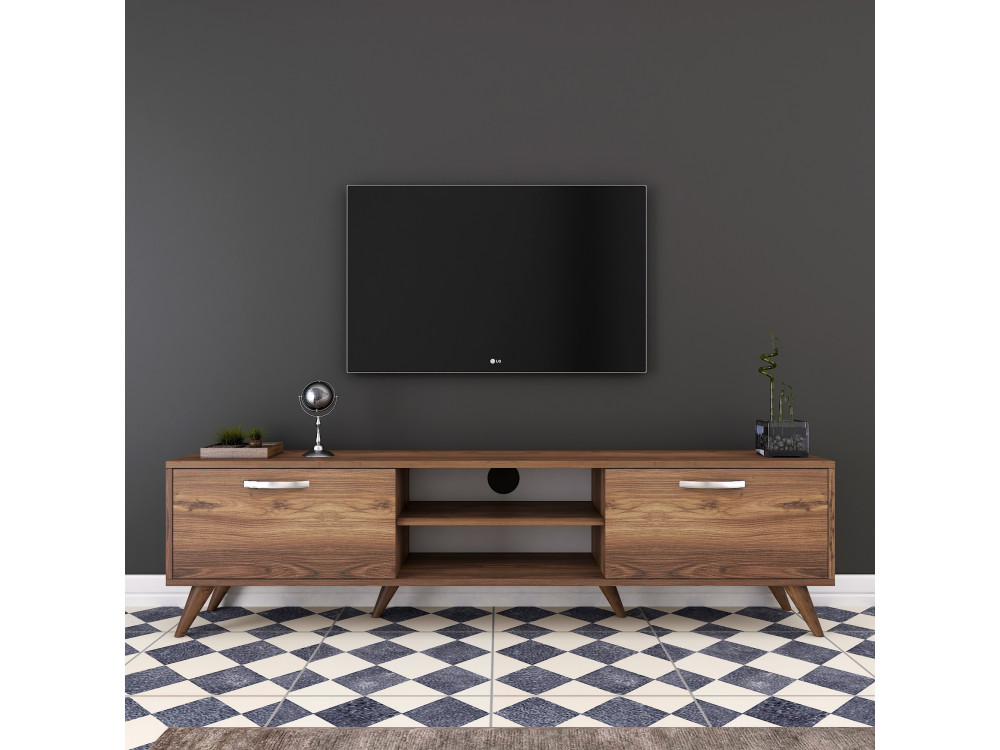Houten TV-meubel "Atik" - 180 x 35 x 48 cm - Bruin