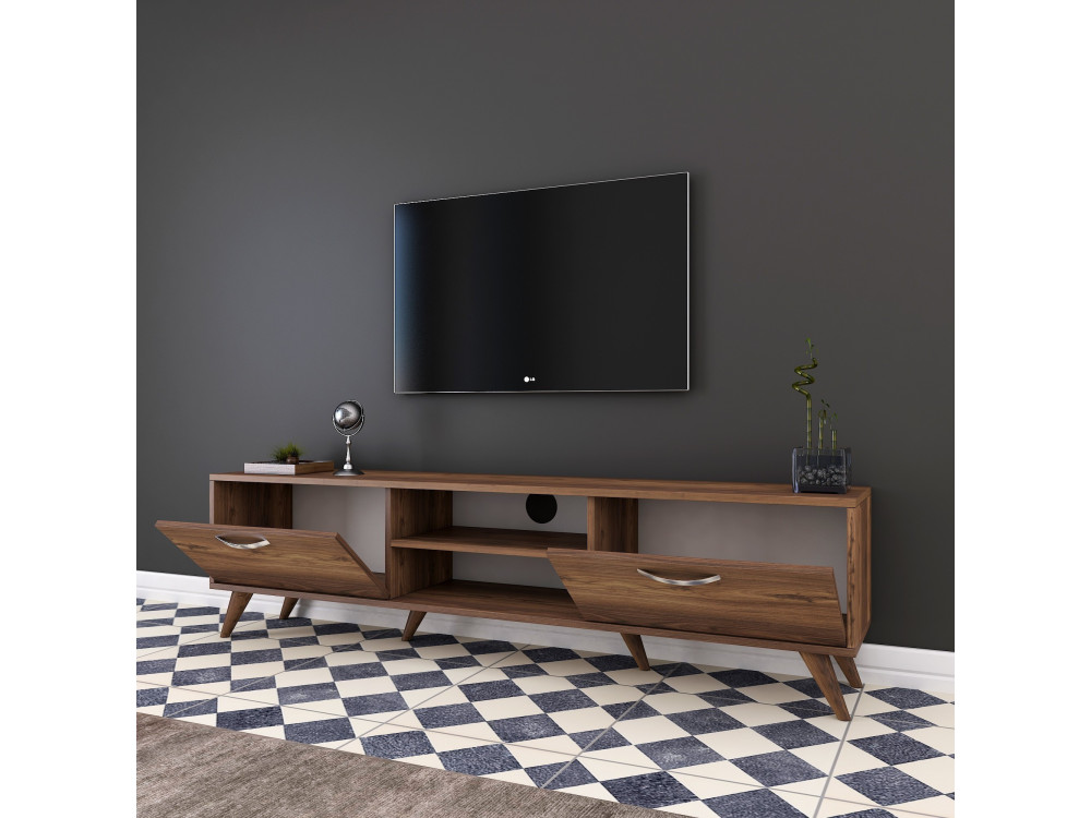 Houten TV-meubel "Atik" - 180 x 35 x 48 cm - Bruin