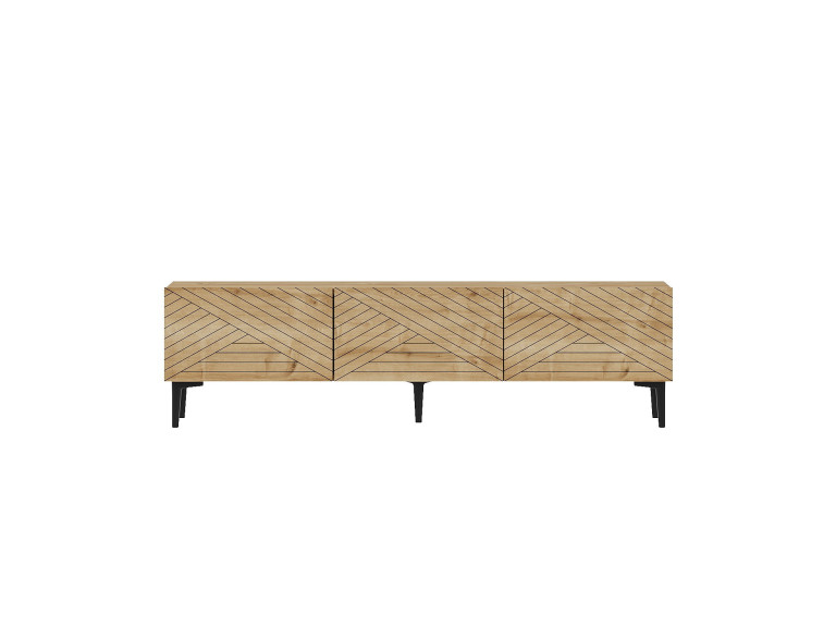 Felix" houten TV-meubel 160 x 31,4 x 44,1 cm - Saffier eiken