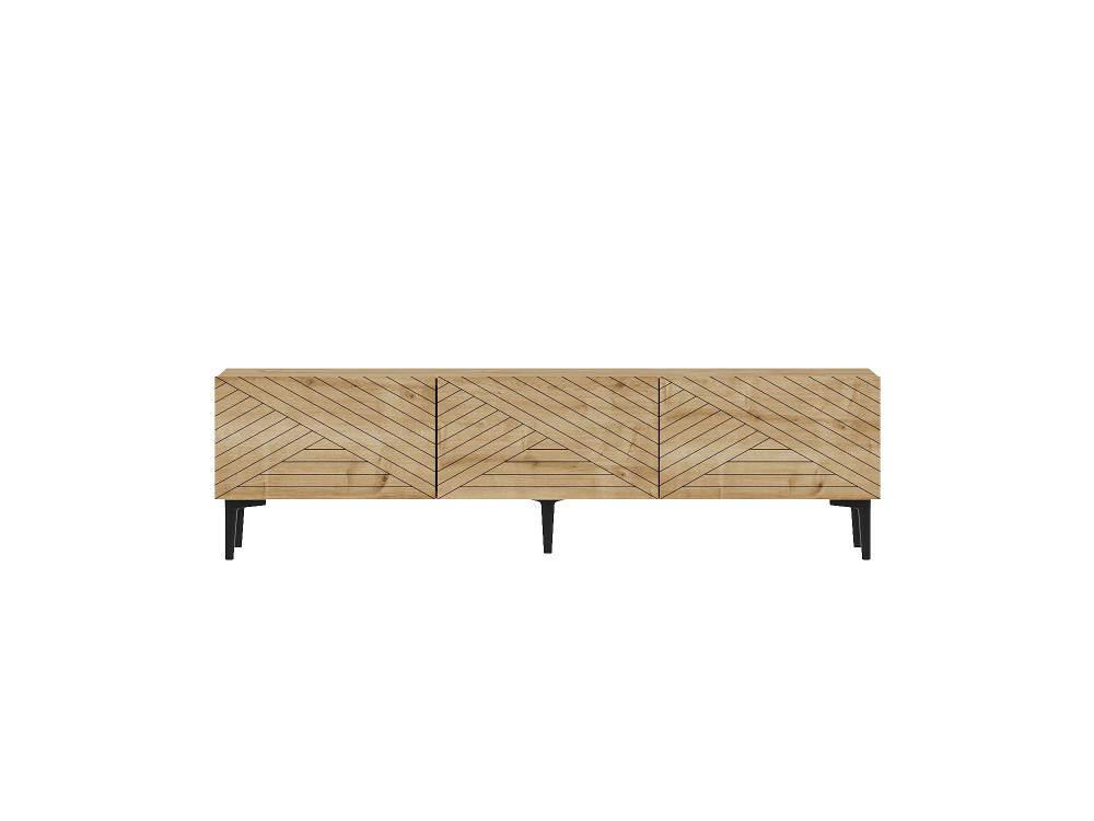 Felix" houten TV-meubel 160 x 31,4 x 44,1 cm - Saffier eiken