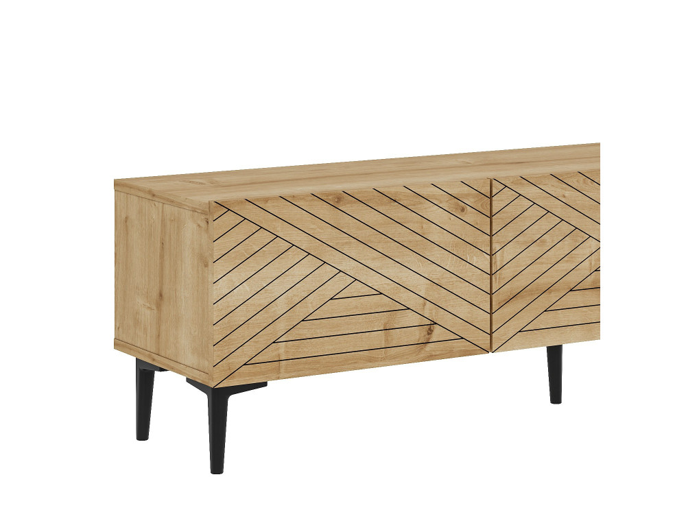 Felix" houten TV-meubel 160 x 31,4 x 44,1 cm - Saffier eiken