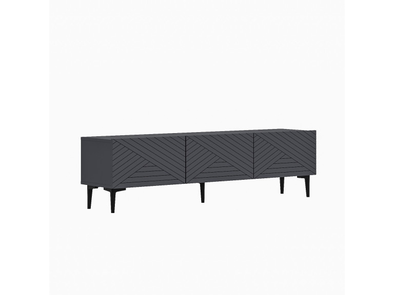 Felix" houten TV-meubel 160 x 31,4 x 44,1 cm - Antraciet
