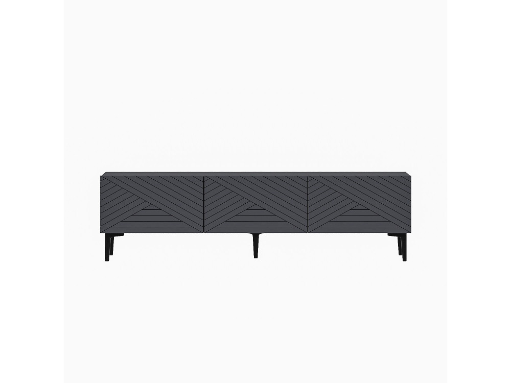 Felix" houten TV-meubel 160 x 31,4 x 44,1 cm - Antraciet