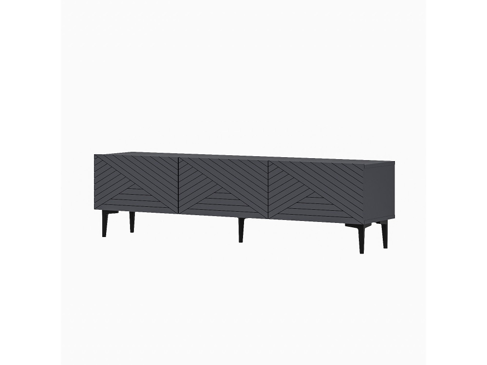 Felix" houten TV-meubel 160 x 31,4 x 44,1 cm - Antraciet