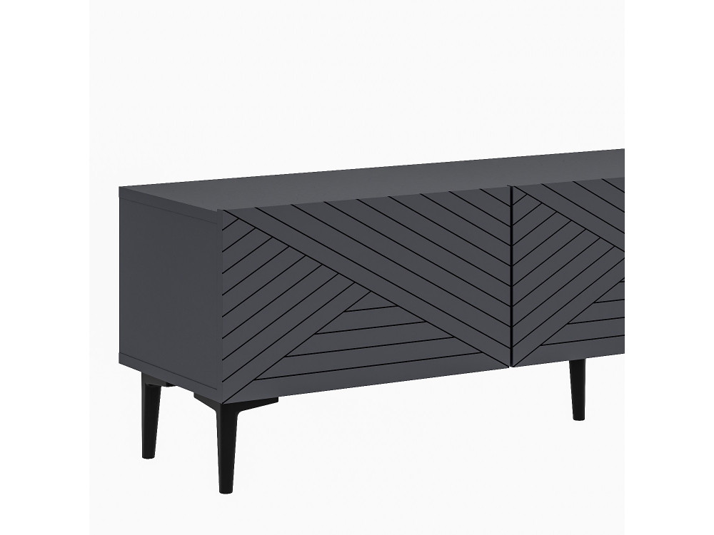 Felix" houten TV-meubel 160 x 31,4 x 44,1 cm - Antraciet