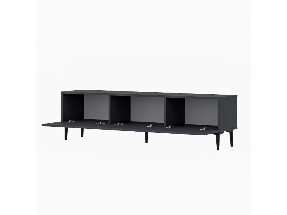 Felix" houten TV-meubel 160 x 31,4 x 44,1 cm - Antraciet