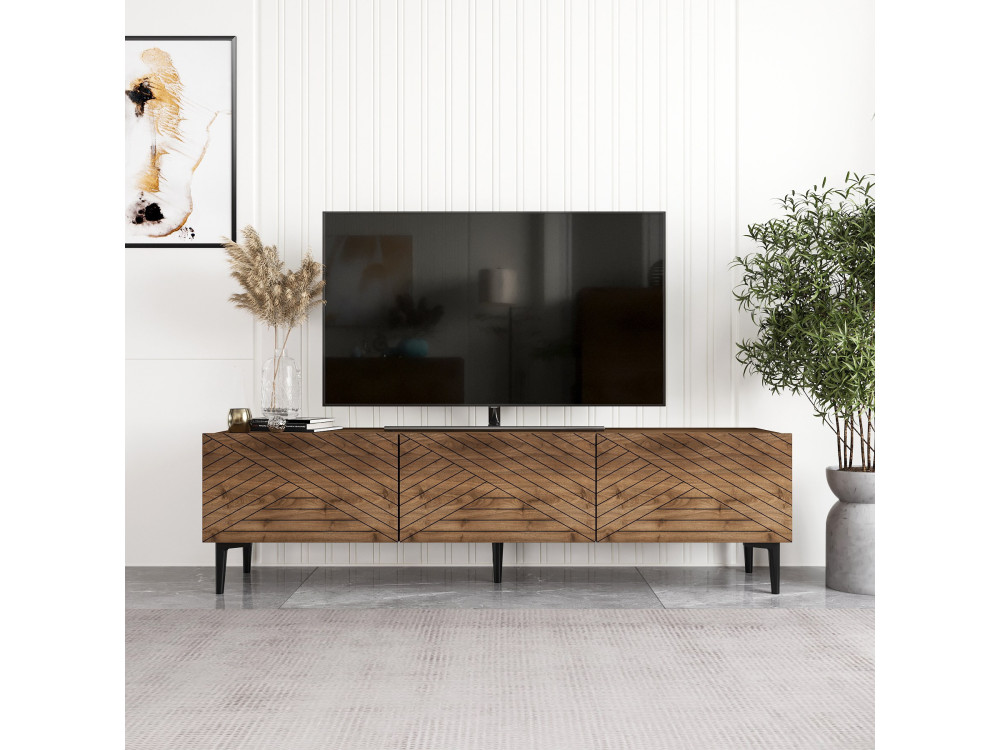 Houten TV-meubel "Felix" - 160 x 31 x 44 cm - Bruin