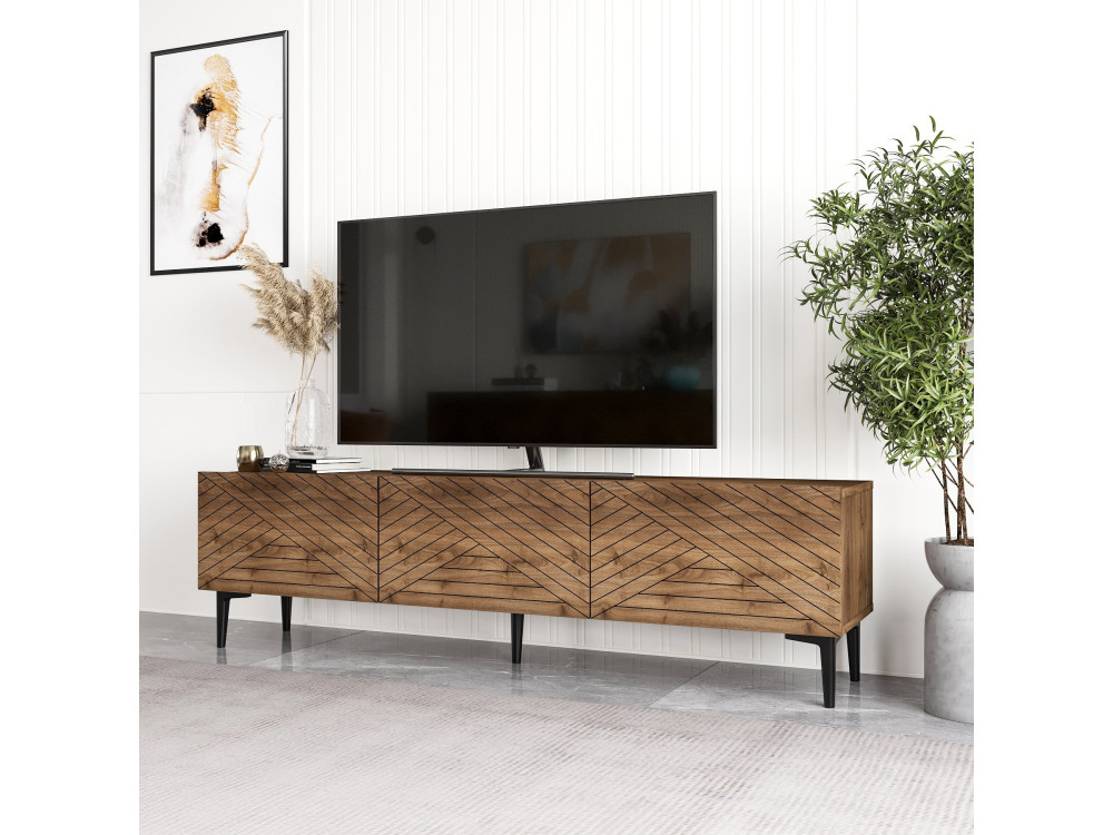 Houten TV-meubel "Felix" - 160 x 31 x 44 cm - Bruin