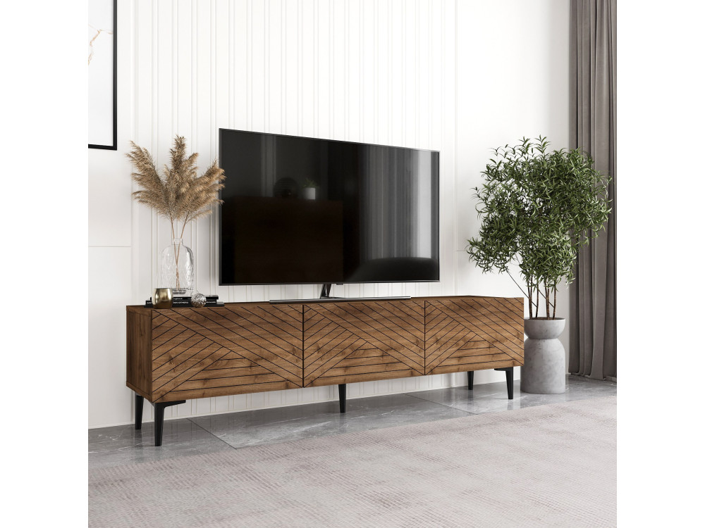 Houten TV-meubel "Felix" - 160 x 31 x 44 cm - Bruin