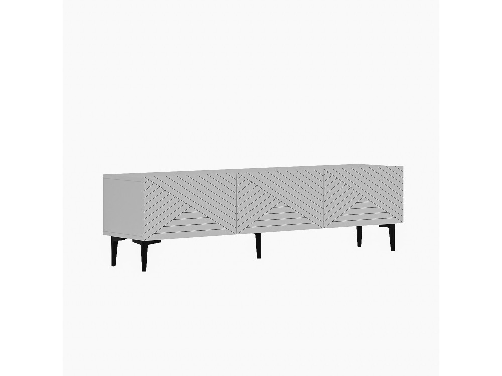 Felix" houten TV-meubel - 160 x 31 x 44 cm - Wit